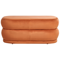 Panca decorativa in velluto arancione soggiorno camera da letto moderno