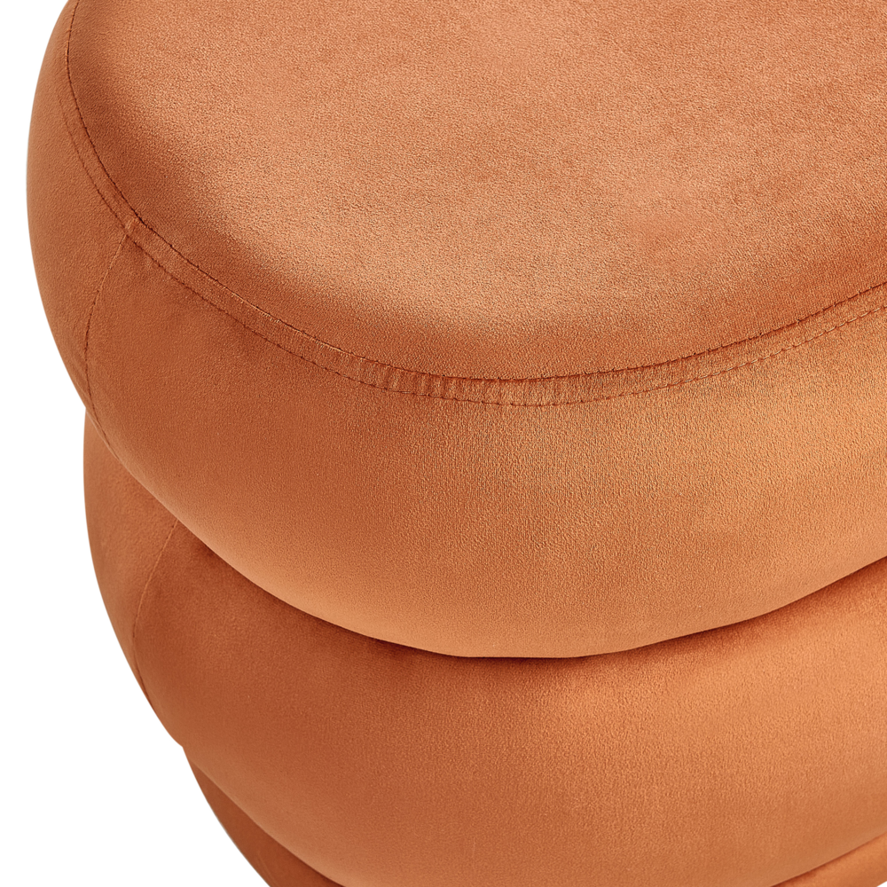 Panca decorativa in velluto arancione soggiorno camera da letto moderno