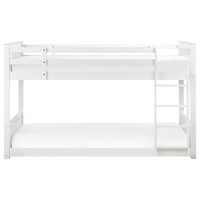 Letto a castello singolo UE per bambini in legno di gomma legno bianco cameretta