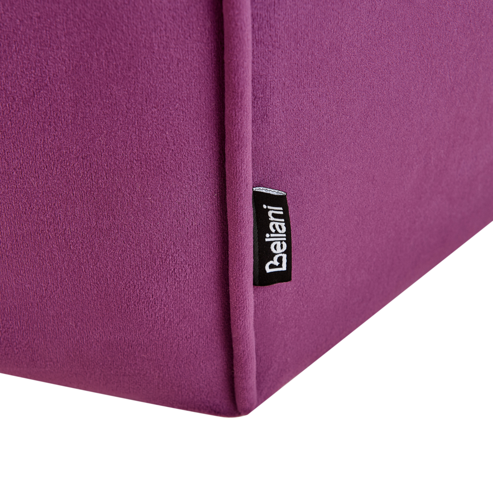 Pouf poggiapiedi moderno rotondo in velluto viola soggiorno camera da letto