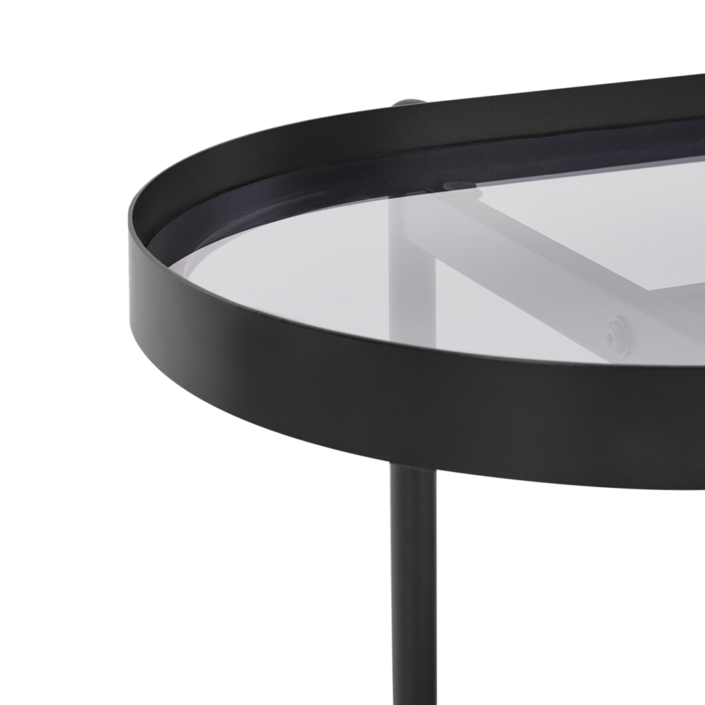 Tavolo consolle con piano in vetro  1 ripiano con intreccio viennese legno chiaro stile moderno