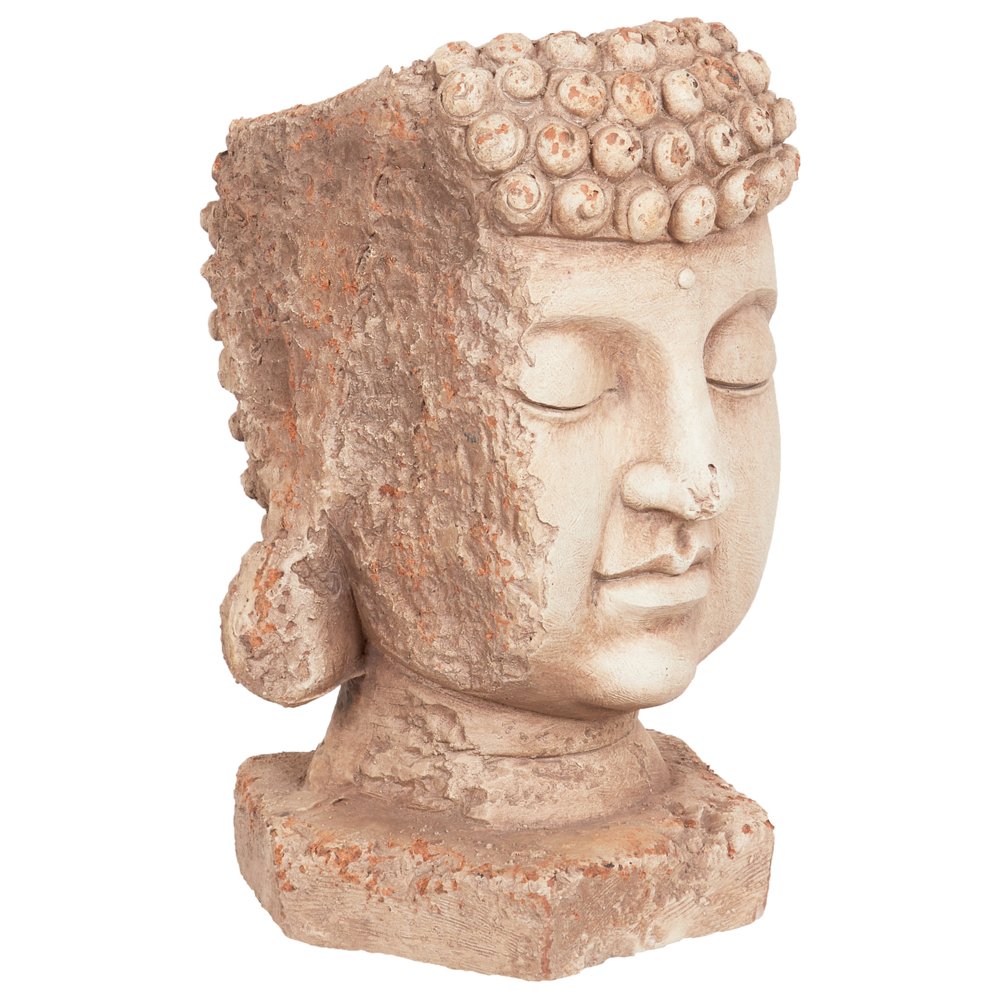 Vaso per piante Beige Outdoor Indoor Flower Pot Retro Buddha Head