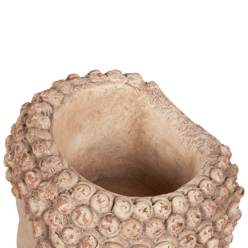 Vaso per piante Beige Outdoor Indoor Flower Pot Retro Buddha Head