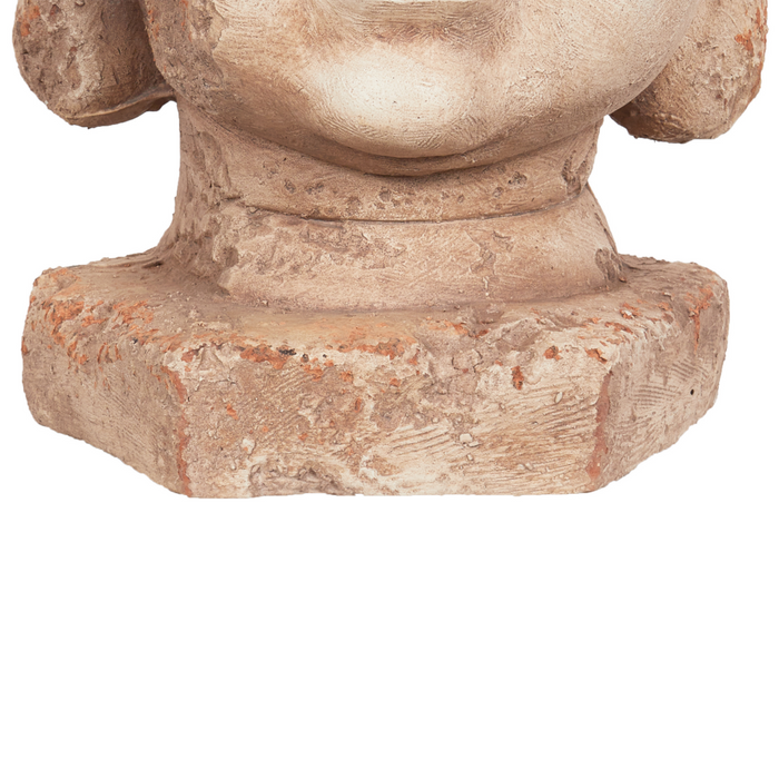 Vaso per piante Beige Outdoor Indoor Flower Pot Retro Buddha Head
