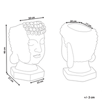 Vaso per piante Beige Outdoor Indoor Flower Pot Retro Buddha Head