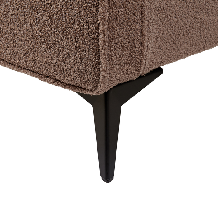 Letto matrimoniale in bouclé con struttura a doghe 160 x 200 cm stile classico camera da letto