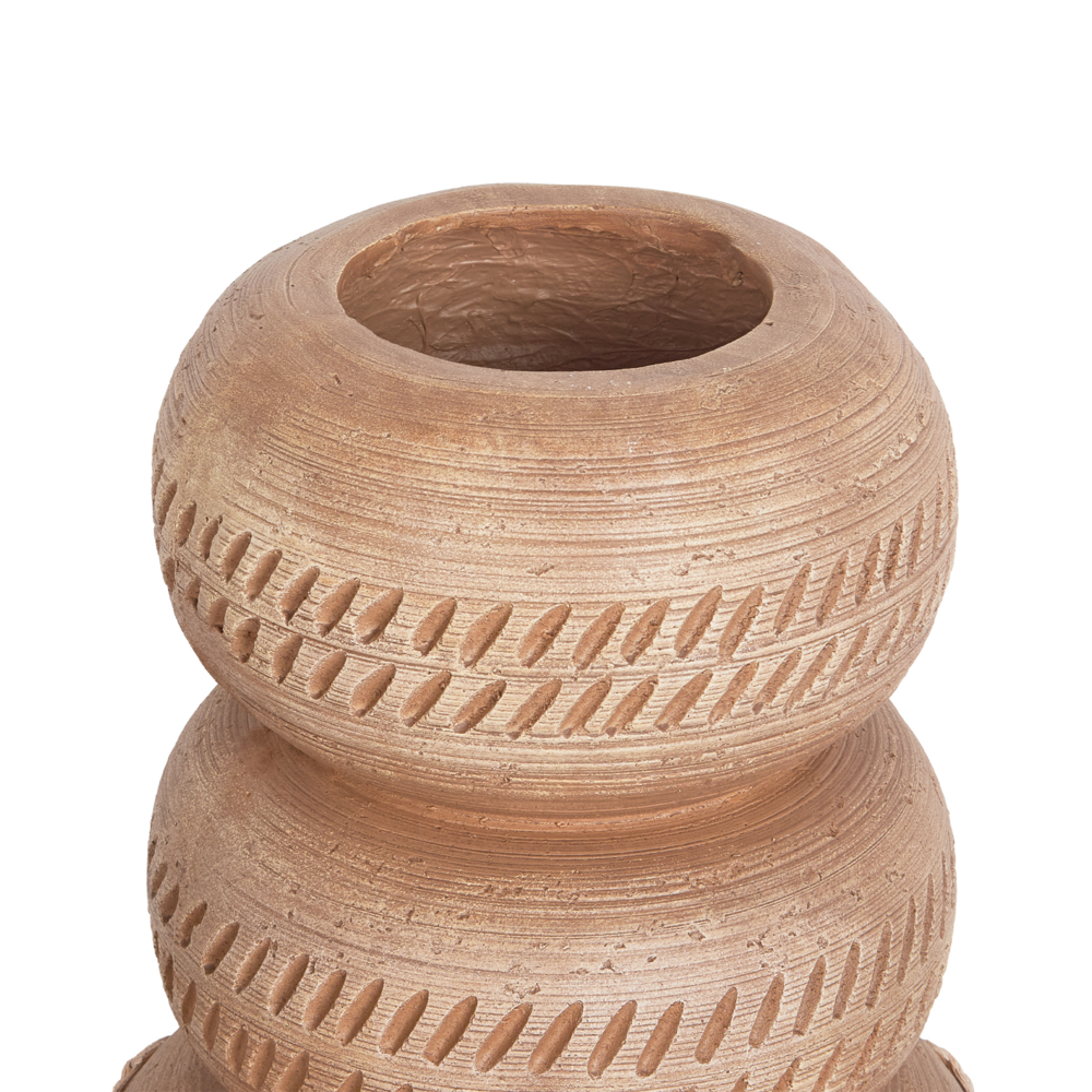 Vaso di fiori marrone chiaro per esterni e interni Boho