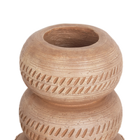 Vaso di fiori marrone chiaro per esterni e interni Boho