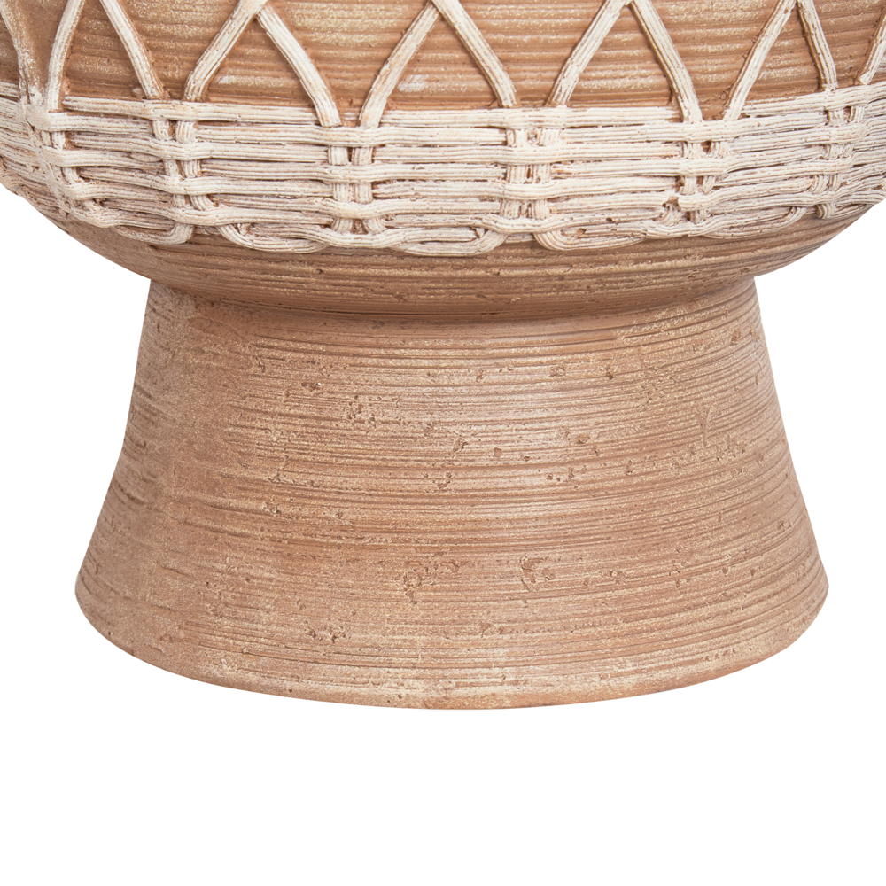 Vaso di fiori marrone chiaro per esterni e interni Boho