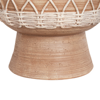 Vaso di fiori marrone chiaro per esterni e interni Boho