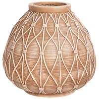 Vaso di fiori marrone chiaro per esterni e interni Boho