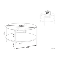 Tavolino con piano in vetro temperato con 1 ripiano in legno chiaro argento stile moderno