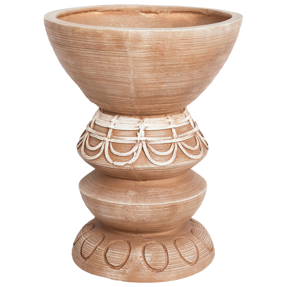 Vaso di fiori marrone chiaro per esterni e interni Boho