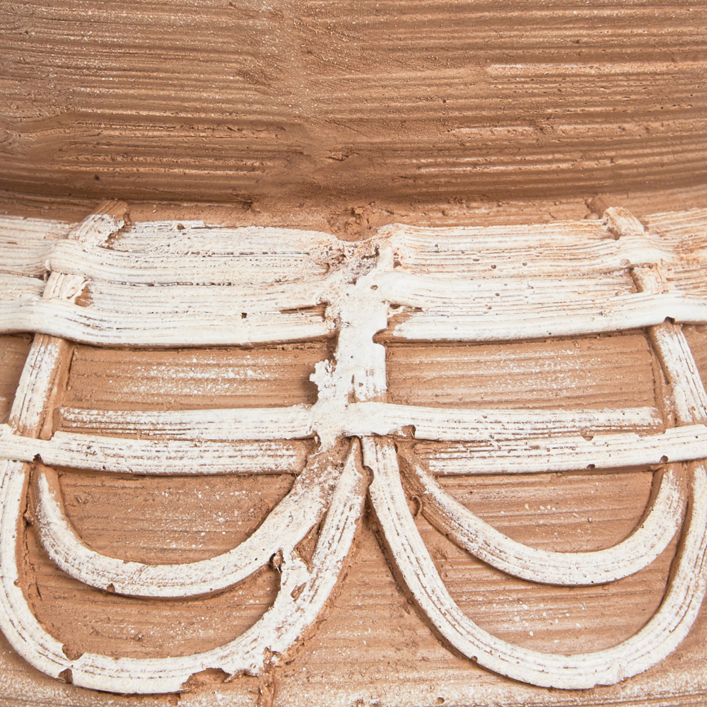 Vaso di fiori marrone chiaro per esterni e interni Boho