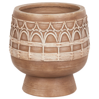 Vaso per piante marrone chiaro per esterni e interni Boho