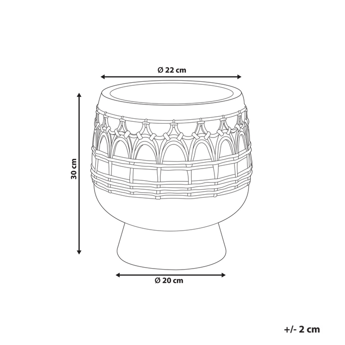 Vaso per piante marrone chiaro per esterni e interni Boho