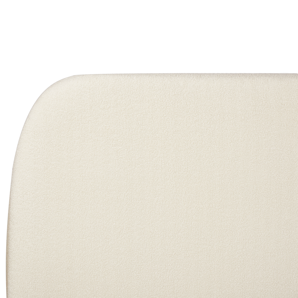 Letto ad acqua Beige Poliestere Boucle Tessuto Imbottito 180 x 200 cm EU King Size Design Classico Tradizionale