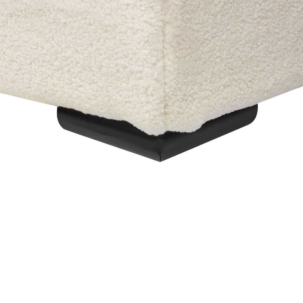 Letto ad acqua Beige Poliestere Boucle Tessuto Imbottito 180 x 200 cm EU King Size Design Classico Tradizionale