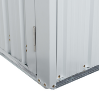 Casetta da giardino grigio chiaro in acciaio zincato impermeabile all'aperto per gli attrezzi da giardino