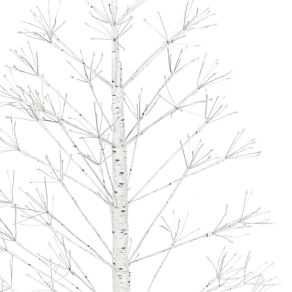 Albero di Natale Artificiale Bianco PE 180 cm Pre-Illuminato con luci LED per esterni e interni Stile Scandinavo