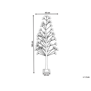 Albero di Natale Artificiale Bianco PE 180 cm Pre-Illuminato con luci LED per esterni e interni Stile Scandinavo
