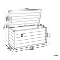 Mobile portaoggetti da giardino in alluminio marrone scuro 123x60 cm Mobili da giardino