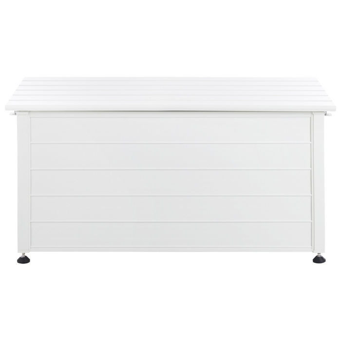 Mobile portaoggetti da giardino in alluminio bianco 123x50 cm Mobili da giardino