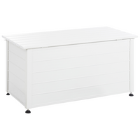 Mobile portaoggetti da giardino in alluminio bianco 123x50 cm Mobili da giardino