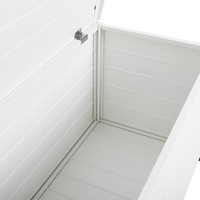 Mobile portaoggetti da giardino in alluminio bianco 123x50 cm Mobili da giardino