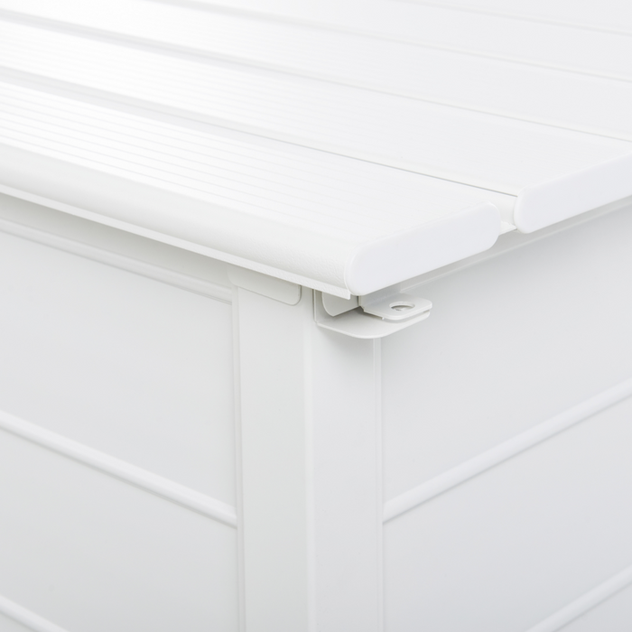 Mobile portaoggetti da giardino in alluminio bianco 123x50 cm Mobili da giardino