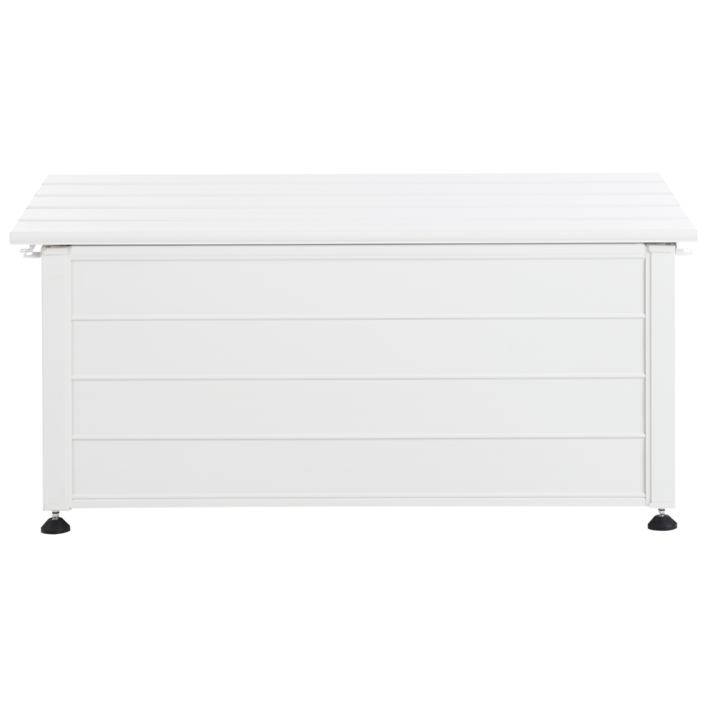 Mobile portaoggetti da giardino in alluminio bianco 113x50 cm Mobili da giardino