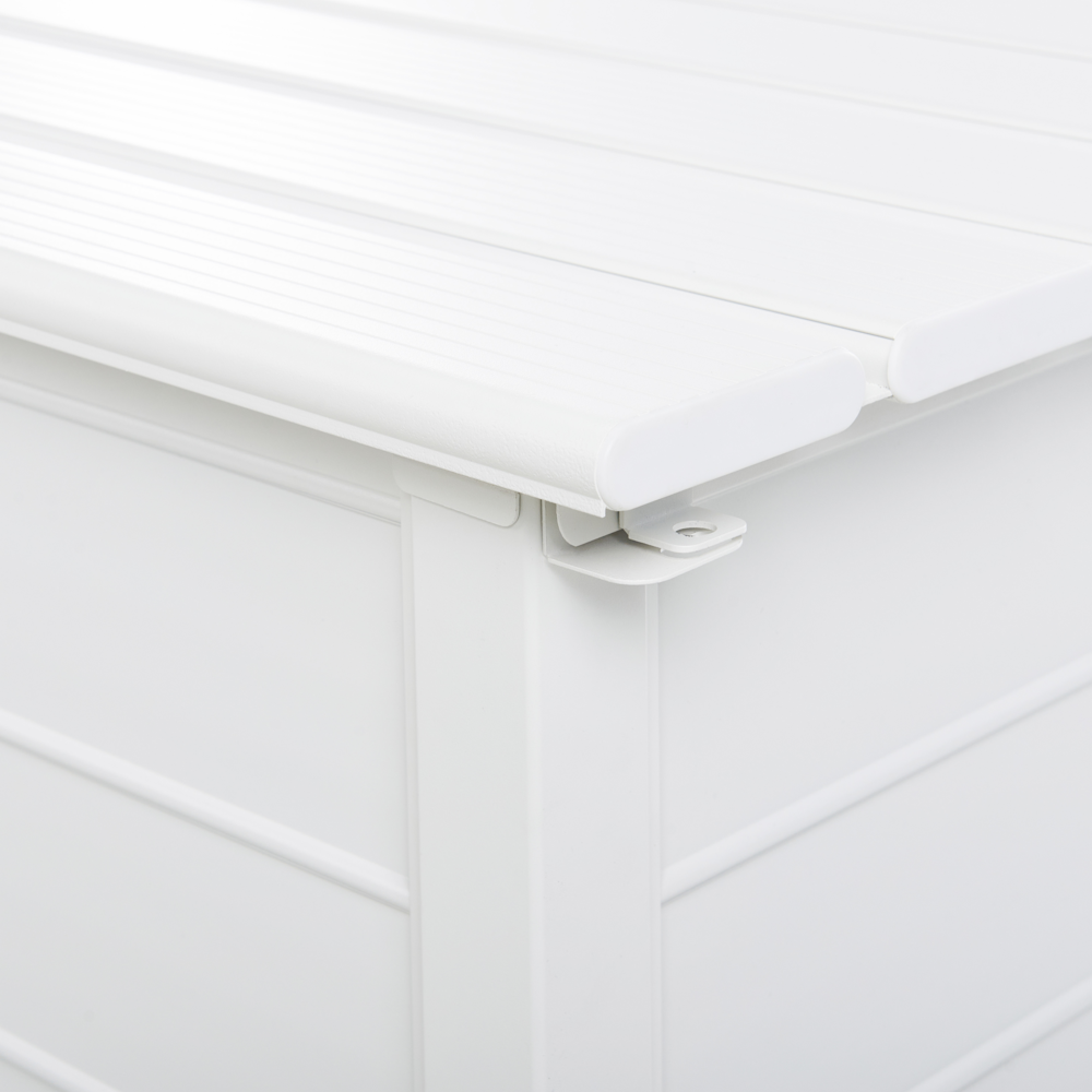 Mobile portaoggetti da giardino in alluminio bianco 113x50 cm Mobili da giardino