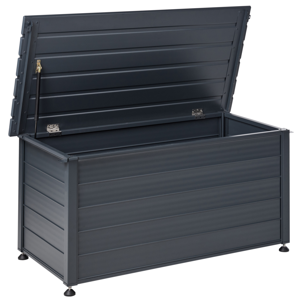 Mobile portaoggetti da giardino in alluminio grigio scuro 123x60 cm Mobili da giardino