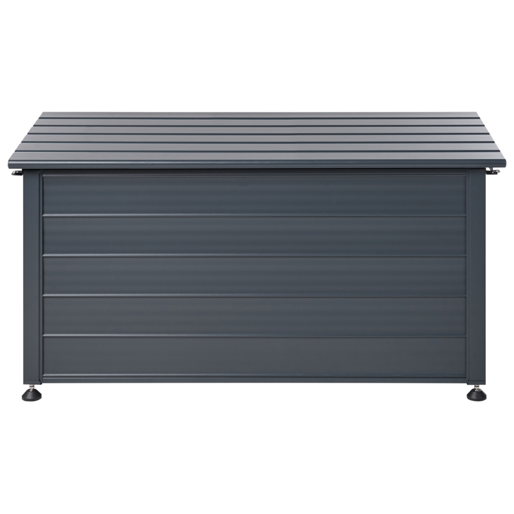 Mobile portaoggetti da giardino in alluminio grigio scuro 123x60 cm Mobili da giardino