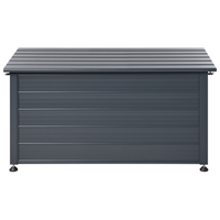 Mobile portaoggetti da giardino in alluminio grigio scuro 123x60 cm Mobili da giardino