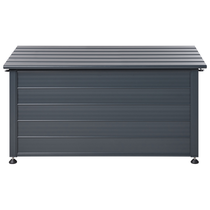 Mobile portaoggetti da giardino in alluminio grigio scuro 123x60 cm Mobili da giardino