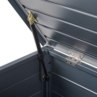 Mobile portaoggetti da giardino in alluminio grigio scuro 123x60 cm Mobili da giardino