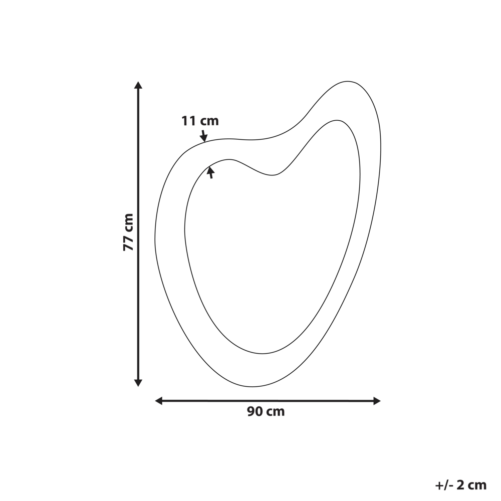 Specchio da parete con cornice in legno di abete chiaro 77 x 90 cm Pezzo d'arredo a parete con specchio