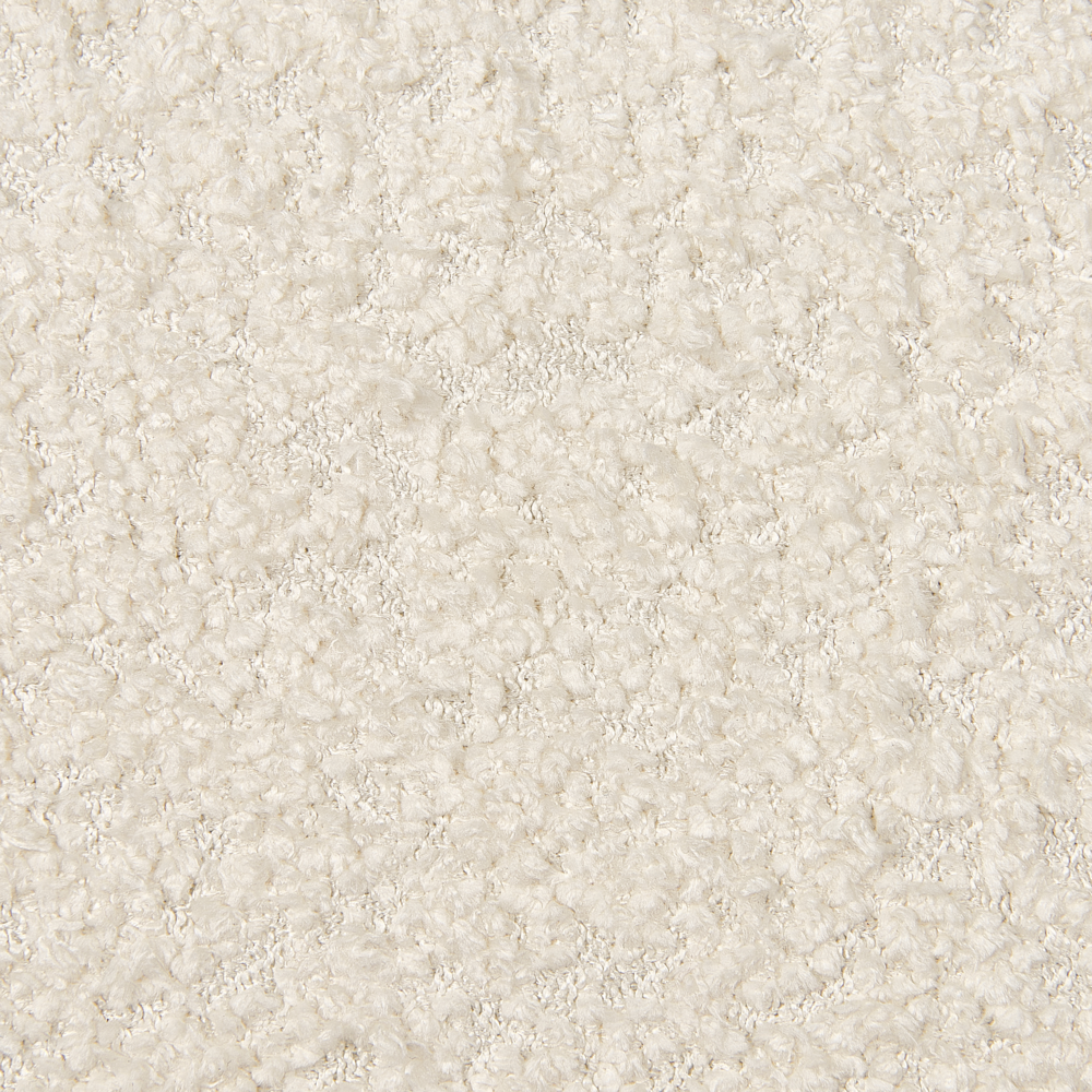 Poltrona girevole Seduta in bouclè bianco sporco Gambe in metallo stile retrò