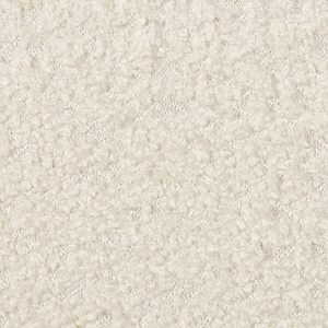 Poltrona girevole Seduta in bouclè bianco sporco Gambe in metallo stile retrò