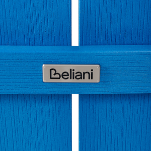 Sedia da giardino in plastica blu in legno resistente agli agenti atmosferici in stile moderno