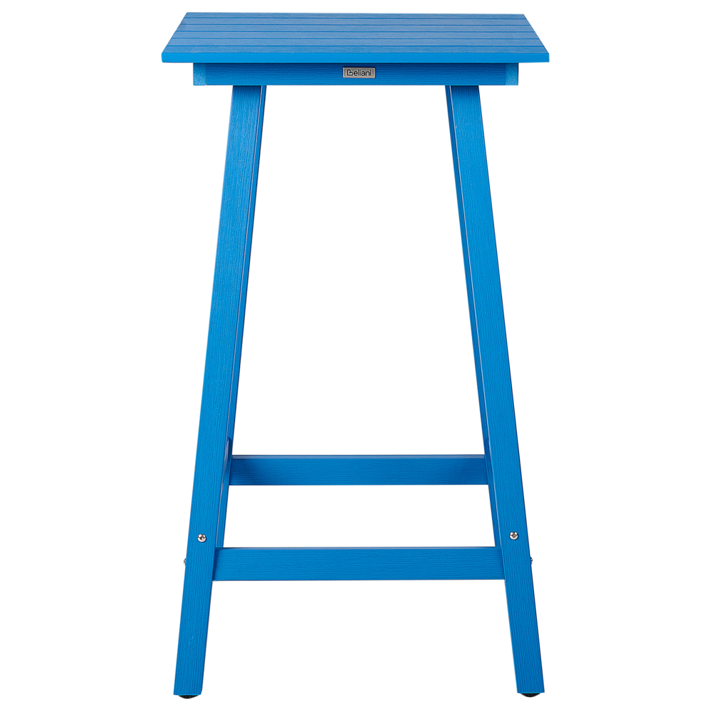 Tavolo da bar da giardino Blu in materiale sintetico 60 x 60 cm Industriale Tradizionale da giardino all'aperto per il patio