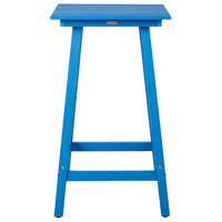 Tavolo da bar da giardino Blu in materiale sintetico 60 x 60 cm Industriale Tradizionale da giardino all'aperto per il patio