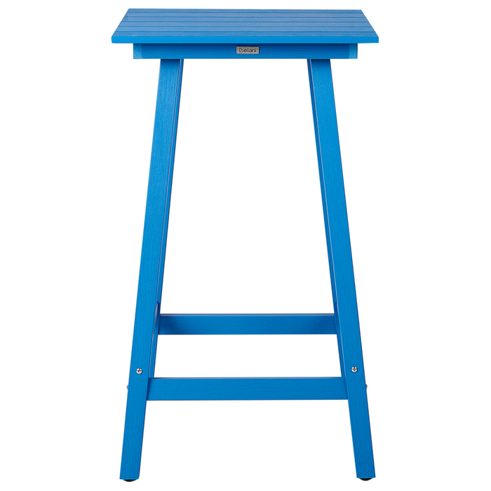 Tavolo da bar da giardino Blu in materiale sintetico 60 x 60 cm Industriale Tradizionale da giardino all'aperto per il patio