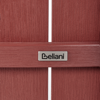 Sedia da giardino in plastica rosso in legno resistente agli agenti atmosferici in stile moderno