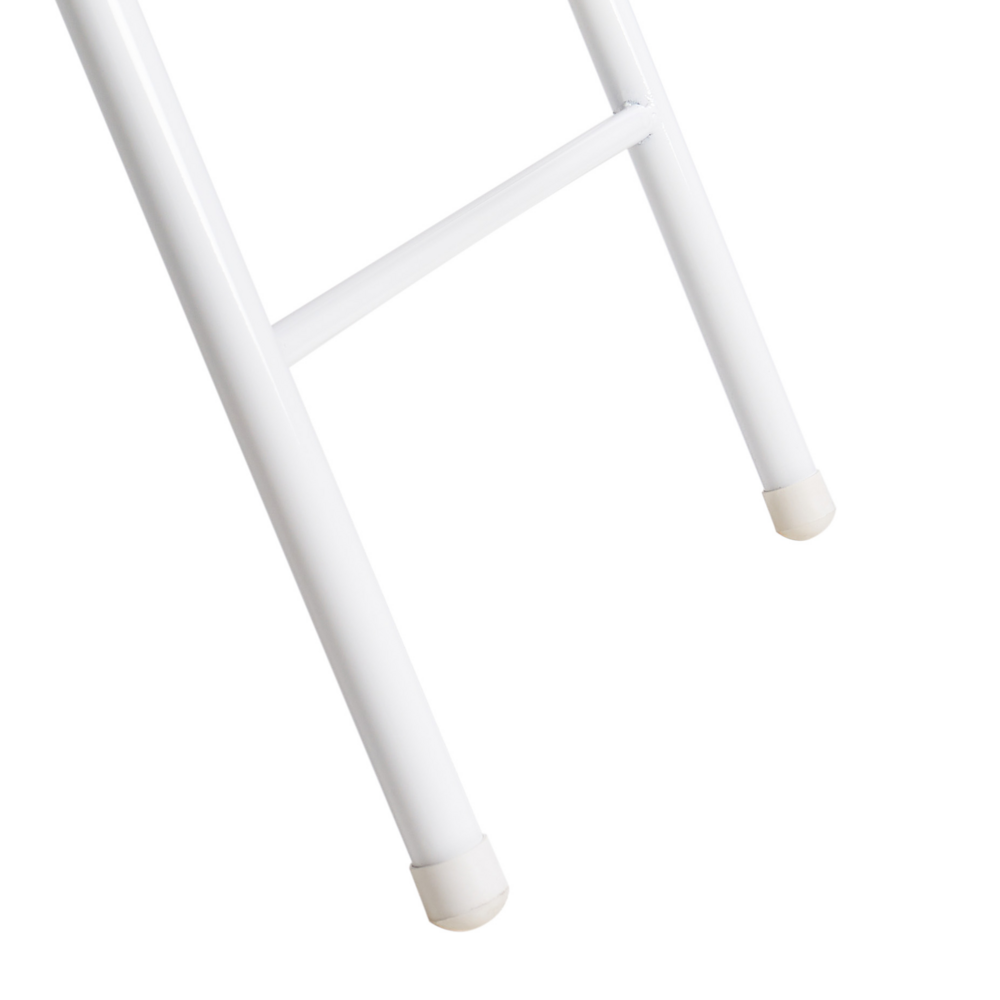 Set 4 Sedie Pieghevoli in Metallo Grigio Chiaro e bianco sedile e schienale imbottiti