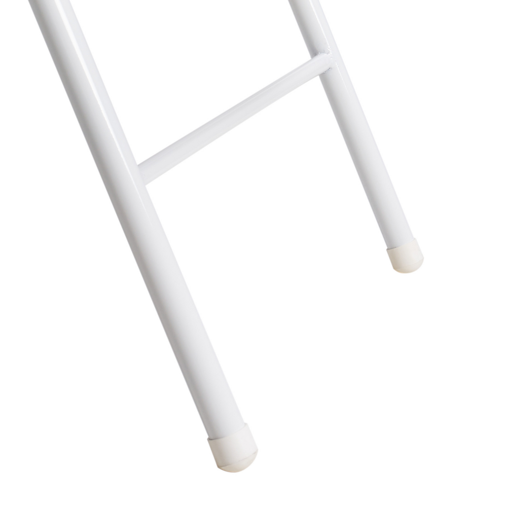 Set 4 Sedie Pieghevoli in Metallo blu e bianco sedile e schienale imbottiti