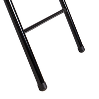 Set 4 Sedie Pieghevoli in Metallo blu e nero sedile e schienale imbottiti