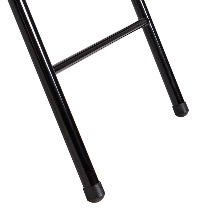 Set 4 Sedie Pieghevoli in Metallo blu e nero sedile e schienale imbottiti