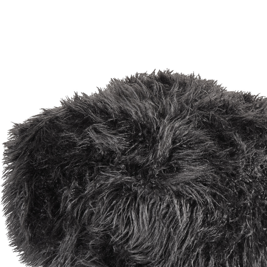 Moderno Pouf Intrecciato da Salotto 50 x 30 cm Motivo Pelle sintetica Nero